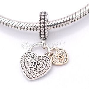 Authentic Pandora Love Locks Charm with Clear Zirconia - 791807CZ